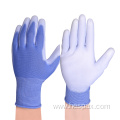 Hespax 13G Polyester Construction Anti-static PU Palm Gloves